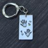 Double Handprint Keyring