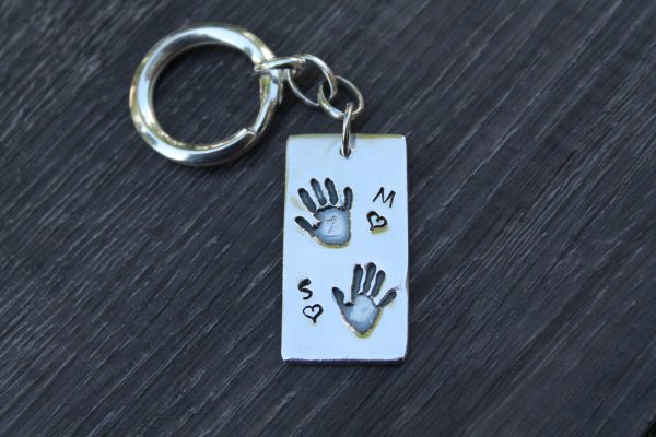 Double Handprint Keyring